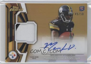 2013 Topps Finest - Rookie Autograph Patch - Gold Refractor #RAP-MW - Markus Wheaton /50
