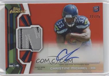 2013 Topps Finest - Rookie Autograph Patch - Red Refractor #RAP-CM - Christine Michael /75