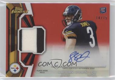 2013 Topps Finest - Rookie Autograph Patch - Red Refractor #RAP-LJ - Landry Jones /75 [EX to NM]