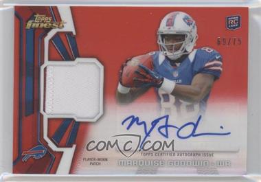 2013 Topps Finest - Rookie Autograph Patch - Red Refractor #RAP-MGO - Marquise Goodwin /75