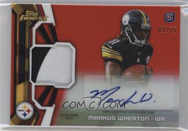 2013 Topps Finest - Rookie Autograph Patch - Red Refractor #RAP-MW - Markus Wheaton /75