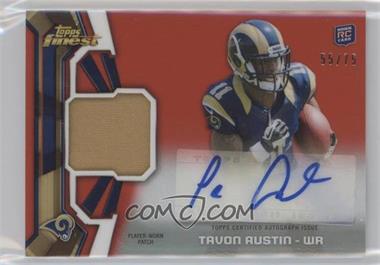 2013 Topps Finest - Rookie Autograph Patch - Red Refractor #RAP-TA - Tavon Austin /75