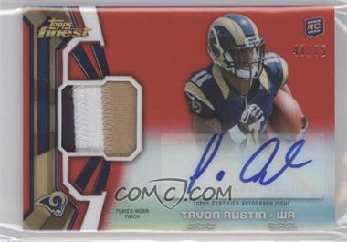 2013 Topps Finest - Rookie Autograph Patch - Red Refractor #RAP-TA - Tavon Austin /75