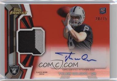 2013 Topps Finest - Rookie Autograph Patch - Red Refractor #RAP-TW - Tyler Wilson /75