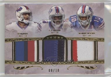 2013 Topps Five Star - Triple Patch #FSTP-MSW - EJ Manuel, C.J. Spiller, Robert Woods /10