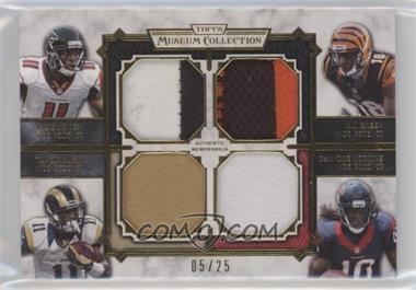 2013 Topps Museum Collection - Four-Player Quad Relic - Gold #MQR-JGAH - Julio Jones, A.J. Green, Tavon Austin, DeAndre Hopkins /25