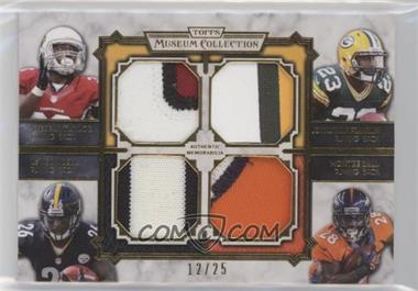 2013 Topps Museum Collection - Four-Player Quad Relic - Gold #MQR-TFBB - Stepfan Taylor, Johnathan Franklin, Le’Veon Bell, Montee Ball /25