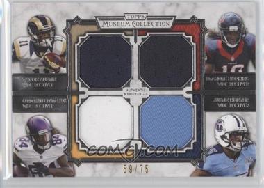 2013 Topps Museum Collection - Four-Player Quad Relic #MQR-AHPH - Tavon Austin, DeAndre Hopkins, Cordarrelle Patterson, Justin Hunter /75