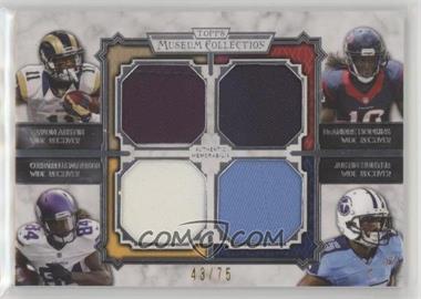 2013 Topps Museum Collection - Four-Player Quad Relic #MQR-AHPH - Tavon Austin, DeAndre Hopkins, Cordarrelle Patterson, Justin Hunter /75