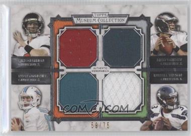 2013 Topps Museum Collection - Four-Player Quad Relic #MQR-GBTW - Mike Glennon, Russell Wilson, Matt Barkley, Ryan Tannehill /75