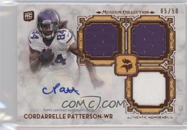 2013 Topps Museum Collection - Signature Swatches - Triple Relic Copper #SSTRA-CP - Cordarrelle Patterson /50
