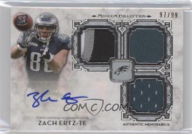 2013 Topps Museum Collection - Signature Swatches - Triple Relic #SSTRA-ZE - Zach Ertz /99