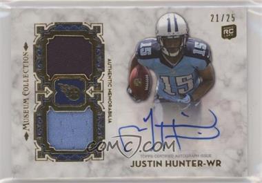 2013 Topps Museum Collection - Signature Swatches Dual Relic Autographs - Gold #SSDRA-JH - Justin Hunter /25