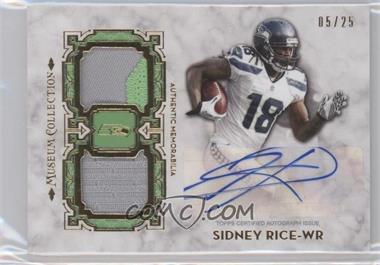 2013 Topps Museum Collection - Signature Swatches Dual Relic Autographs - Gold #SSDRA-SR - Sidney Rice /25