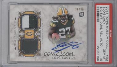 2013 Topps Museum Collection - Signature Swatches Dual Relic Autographs #SSDRA-EL - Eddie Lacy /80 [PSA 10 GEM MT]