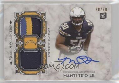 2013 Topps Museum Collection - Signature Swatches Dual Relic Autographs #SSDRA-MT - Manti Te'o /80