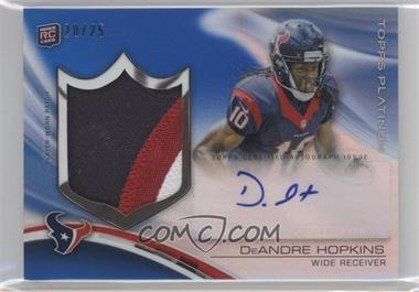 2013 Topps Platinum - Autograph Rookie Refractor Patch - Blue #ARP-DH - DeAndre Hopkins /25