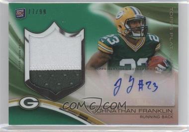 2013 Topps Platinum - Autograph Rookie Refractor Patch - Green #ARP-JF - Johnathan Franklin /99