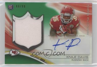 2013 Topps Platinum - Autograph Rookie Refractor Patch - Green #ARP-KD - Knile Davis /99
