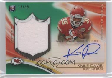2013 Topps Platinum - Autograph Rookie Refractor Patch - Green #ARP-KD - Knile Davis /99