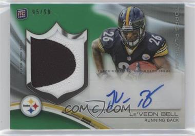 2013 Topps Platinum - Autograph Rookie Refractor Patch - Green #ARP-LB - Le'Veon Bell /99