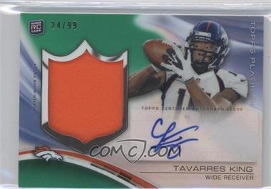 2013 Topps Platinum - Autograph Rookie Refractor Patch - Green #ARP-TK - Tavarres King /99