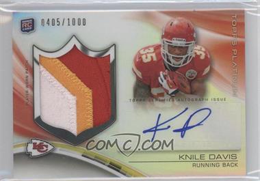 2013 Topps Platinum - Autograph Rookie Refractor Patch #ARP-KD - Knile Davis /1000