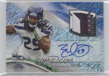 2013 Topps Platinum - Autograph Veteran Refractor Patch - Prism Refractor #AVP-ET - Earl Thomas /15 [Good to VG‑EX]