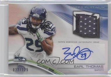 2013 Topps Platinum - Autograph Veteran Refractor Patch #AVP-ET - Earl Thomas /125