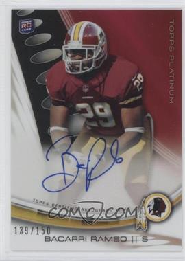 2013 Topps Platinum - Autographed Rookie Refractors - Black #A-BR - Bacarri Rambo /150