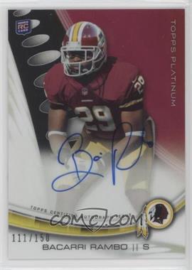 2013 Topps Platinum - Autographed Rookie Refractors - Black #A-BR - Bacarri Rambo /150
