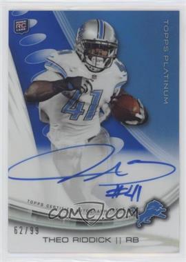 2013 Topps Platinum - Autographed Rookie Refractors - Blue #A-TR - Theo Riddick /99