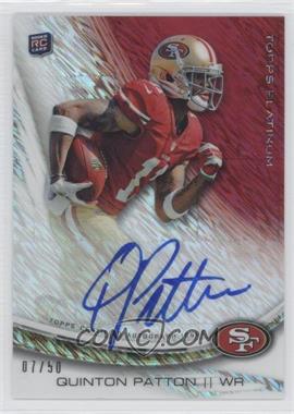 2013 Topps Platinum - Autographed Rookie Refractors - Frost Prism #A-QP - Quinton Patton /50