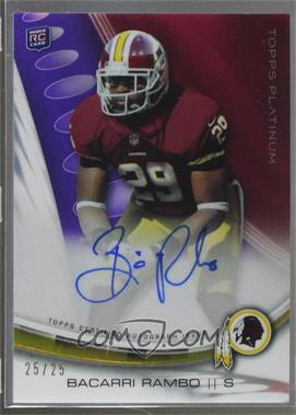 2013 Topps Platinum - Autographed Rookie Refractors - Purple #A-BR - Bacarri Rambo /25 [Noted]