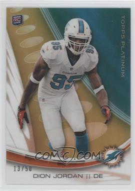 2013 Topps Platinum - [Base] - Gold Refractor #118 - Dion Jordan /50