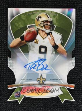 2013 Topps Platinum - Die-Cut Ribbons - Military Camo Autographs #ABMDC-DB - Drew Brees