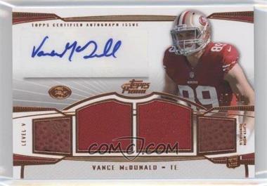 2013 Topps Prime - Level V Autograph Relics - Copper #PV-VM - Vance McDonald /50