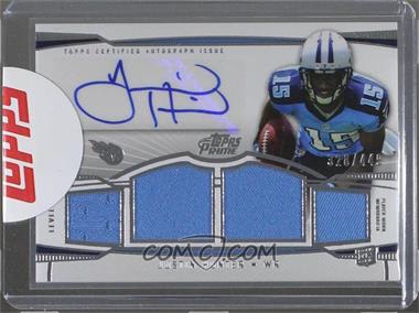 2013 Topps Prime - Level V Autograph Relics - Silver #PV-JH - Justin Hunter /449 [Uncirculated]