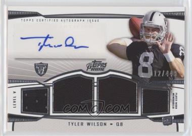 2013 Topps Prime - Level V Autograph Relics - Silver #PV-TW - Tyler Wilson /449