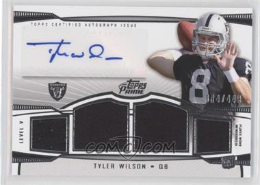 2013 Topps Prime - Level V Autograph Relics - Silver #PV-TW - Tyler Wilson /449