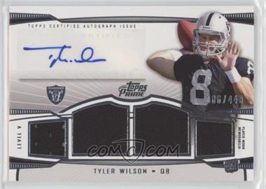 2013 Topps Prime - Level V Autograph Relics - Silver #PV-TW - Tyler Wilson /449