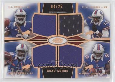 2013 Topps Prime - Quad Combo Relics - Copper Rainbow #QCR-MJWG - EJ Manuel, Steve Johnson, Robert Woods, Marquise Goodwin /25