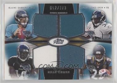 2013 Topps Prime - Quad Combo Relics #QCR-GJBR - Blaine Gabbert, Justin Blackmon, Maurice Jones-Drew, Denard Robinson /373