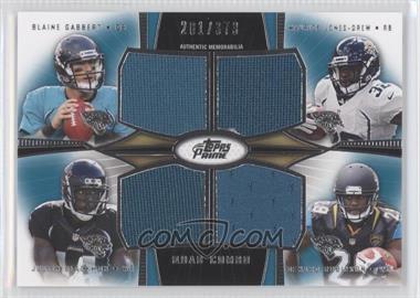 2013 Topps Prime - Quad Combo Relics #QCR-GJBR - Blaine Gabbert, Justin Blackmon, Maurice Jones-Drew, Denard Robinson /373