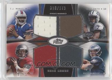 2013 Topps Prime - Quad Combo Relics #QCR-MSGB - EJ Manuel, Geno Smith, Mike Glennon, Matt Barkley /373