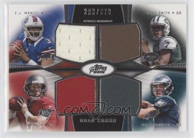 2013 Topps Prime - Quad Combo Relics #QCR-MSGB - EJ Manuel, Geno Smith, Mike Glennon, Matt Barkley /373