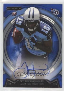 2013 Topps Strata - [Base] - Sapphire Autographs #136 - Justin Hunter /75