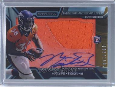 2013 Topps Strata - Clear Cut Autograph Rookie Relics - Bronze #CCAR-MBA - Montee Ball /150
