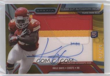 2013 Topps Strata - Clear Cut Autograph Rookie Relics - Gold Patch #CCAR-KD - Knile Davis /75