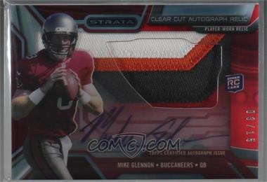 2013 Topps Strata - Clear Cut Autograph Rookie Relics - Ruby Patch #CCAR-MG - Mike Glennon /15 [Noted]